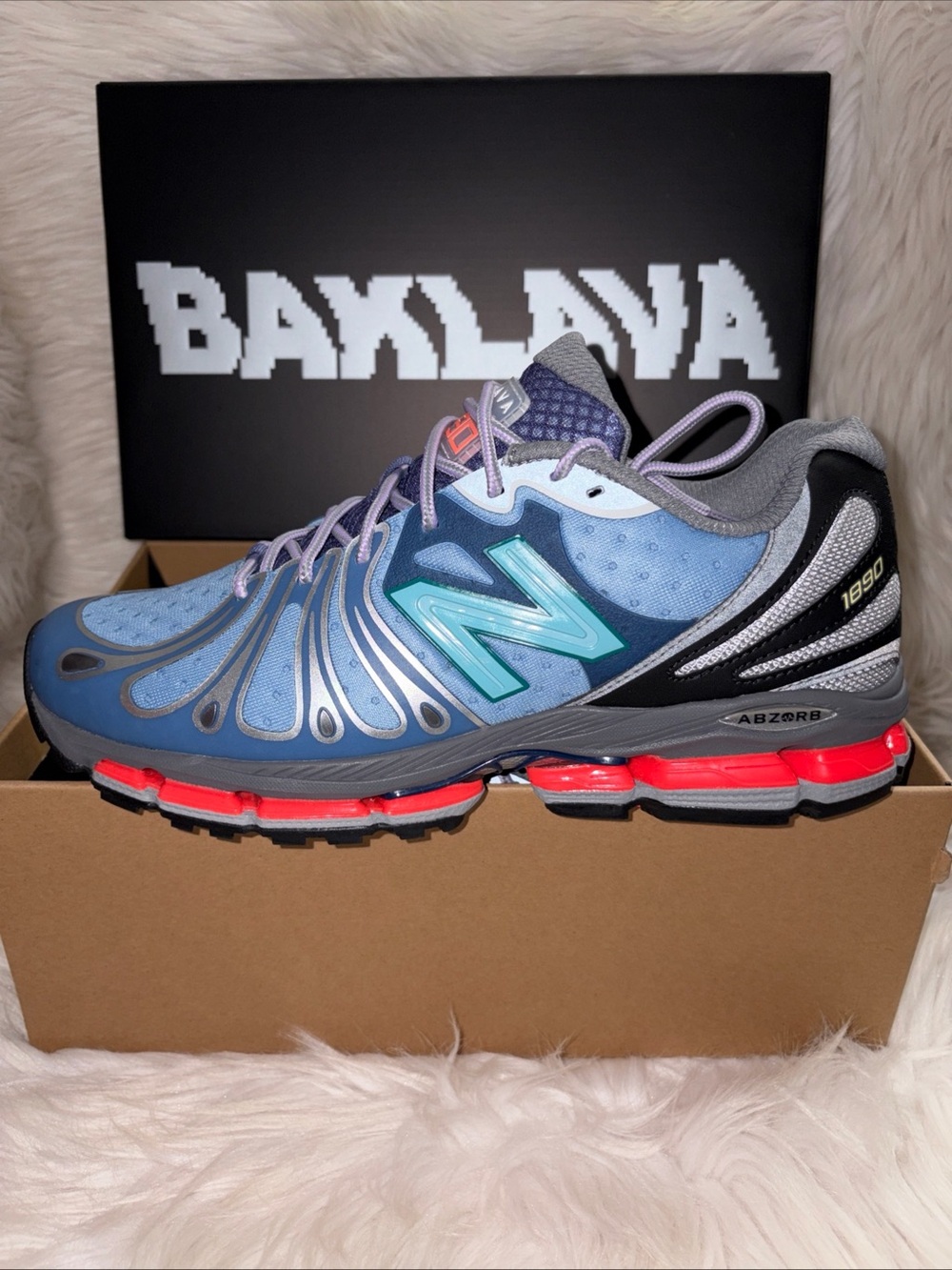 New Balance 1890 Action Bronson Ciborg Tears 8.5 Men’s Sneakers - Blue and grey